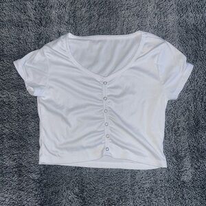 White Button-Up Women's Top